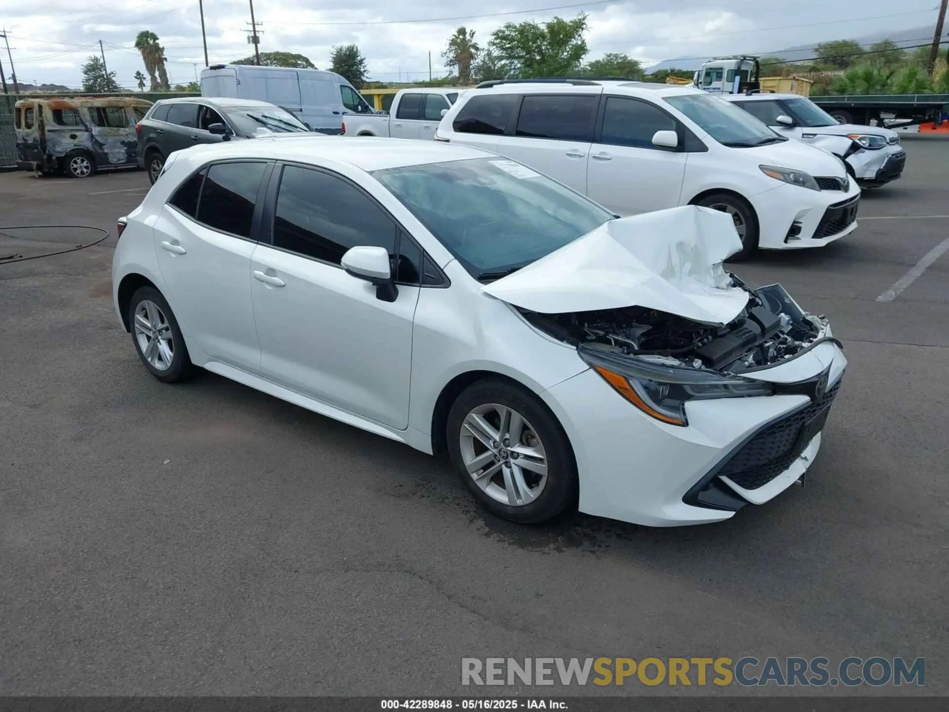 1 fotografías del automóvil dañado JTNK4RBE7K3056072 TOYOTA COROLLA 2019