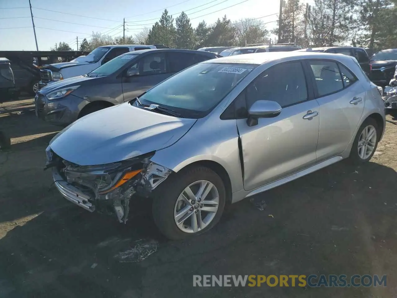 1 fotografías del automóvil dañado JTNK4RBE8K3011089 TOYOTA COROLLA 2019