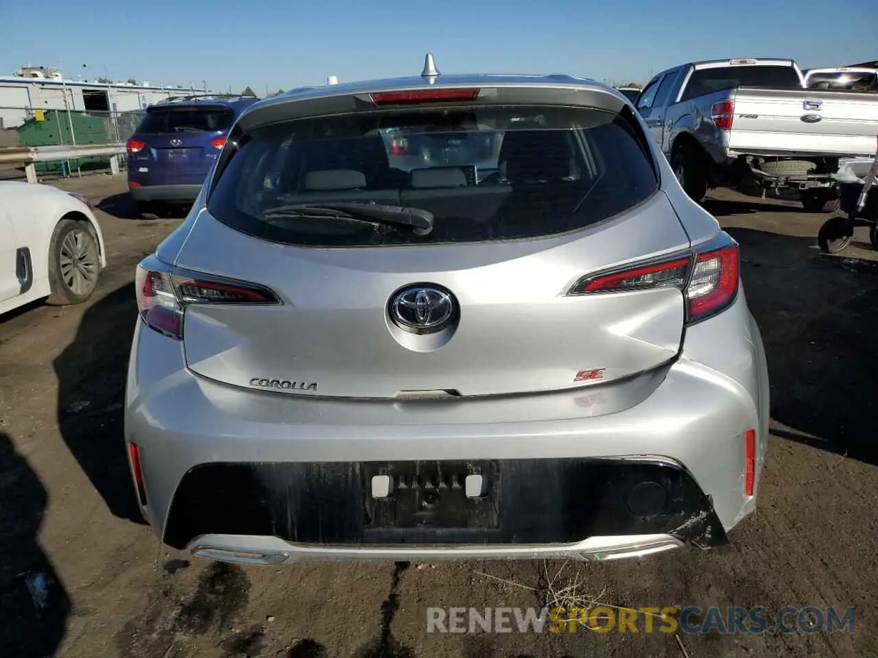 6 fotografías del automóvil dañado JTNK4RBE8K3011089 TOYOTA COROLLA 2019
