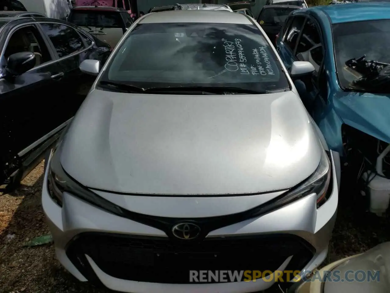 5 fotografías del automóvil dañado JTNK4RBE8K3013392 TOYOTA COROLLA 2019