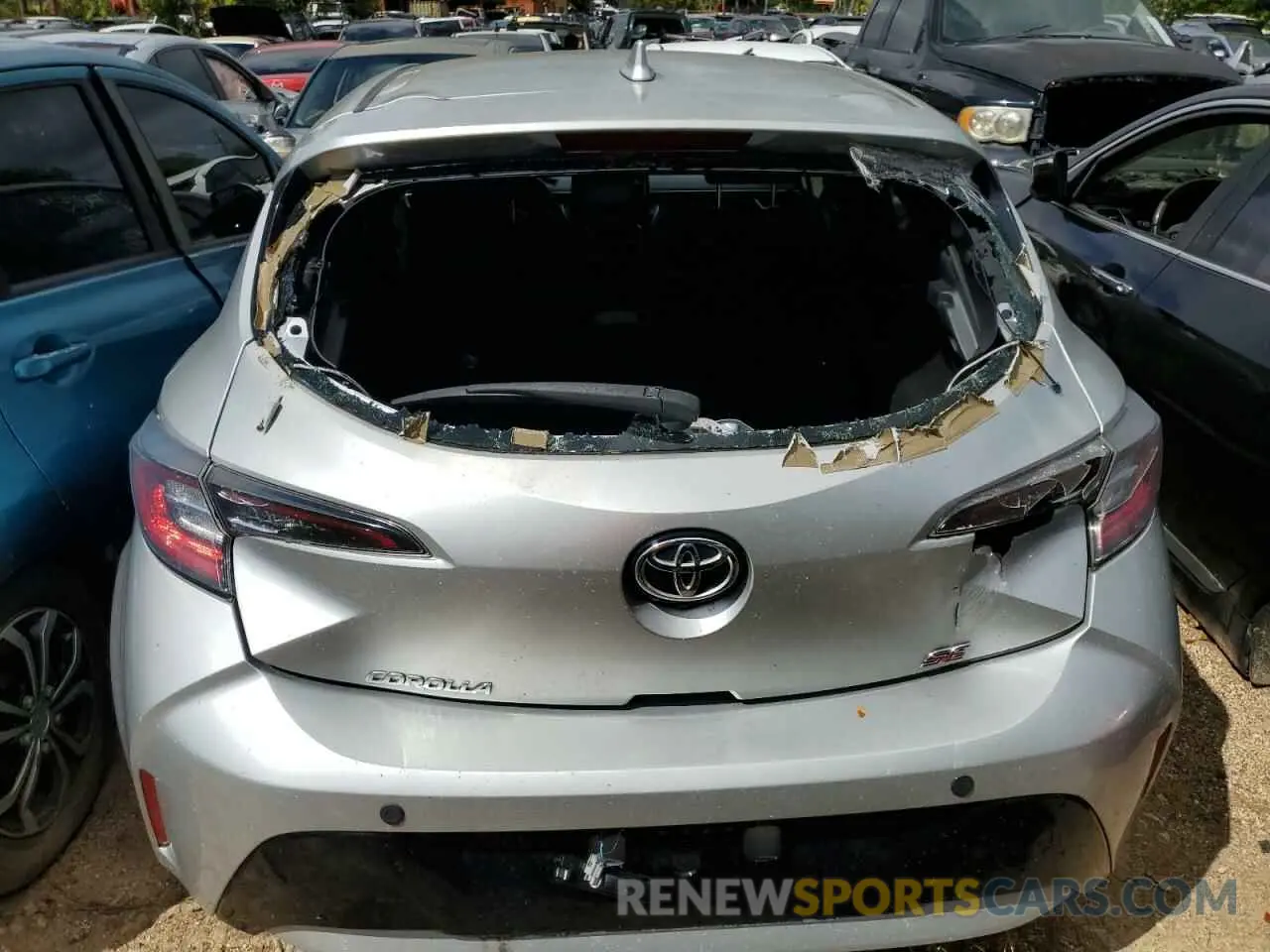 6 fotografías del automóvil dañado JTNK4RBE8K3013392 TOYOTA COROLLA 2019