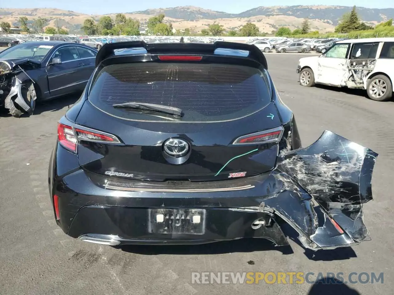 6 fotografías del automóvil dañado JTNK4RBE8K3015630 TOYOTA COROLLA 2019