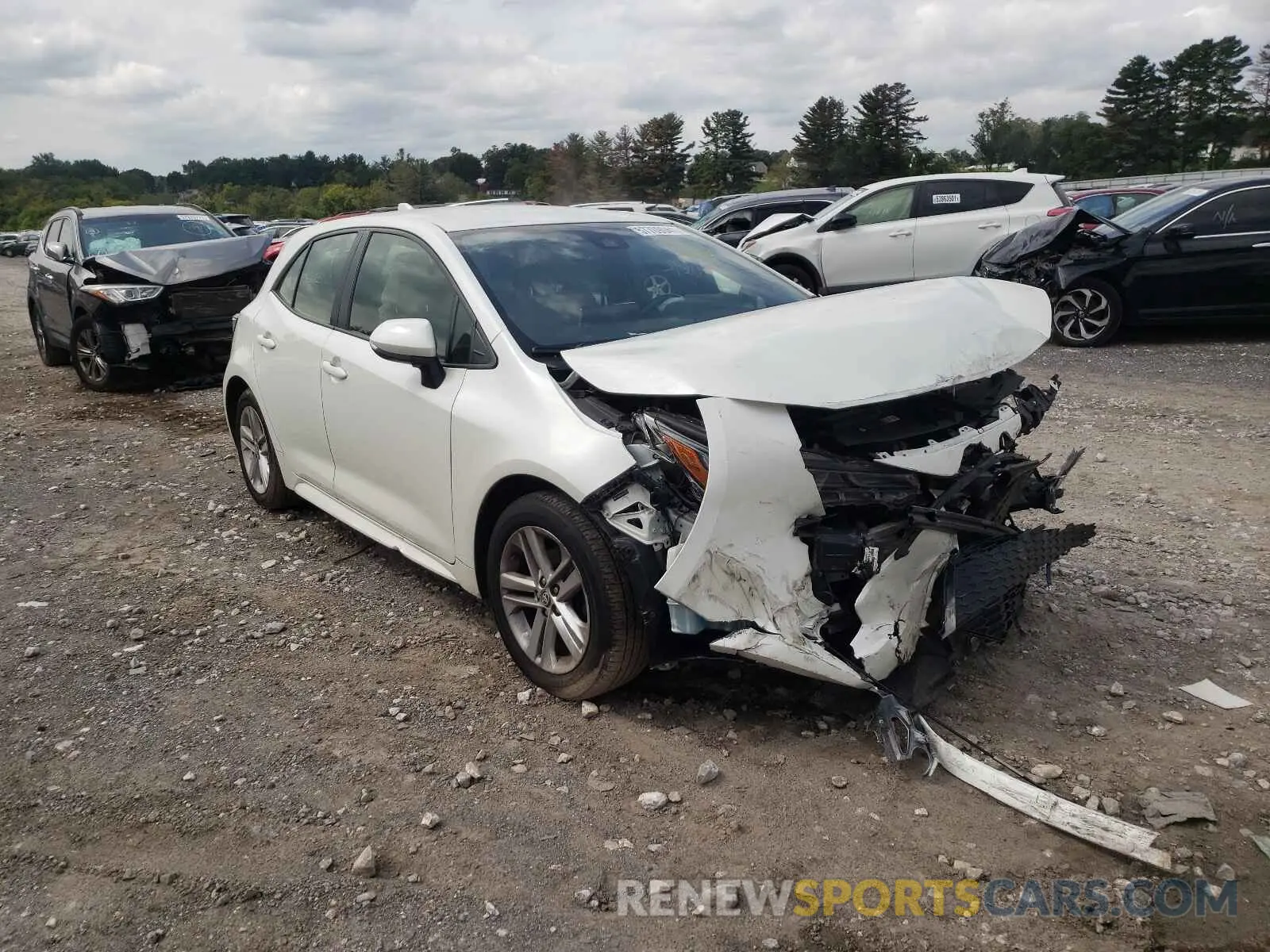 1 fotografías del automóvil dañado JTNK4RBE8K3024120 TOYOTA COROLLA 2019