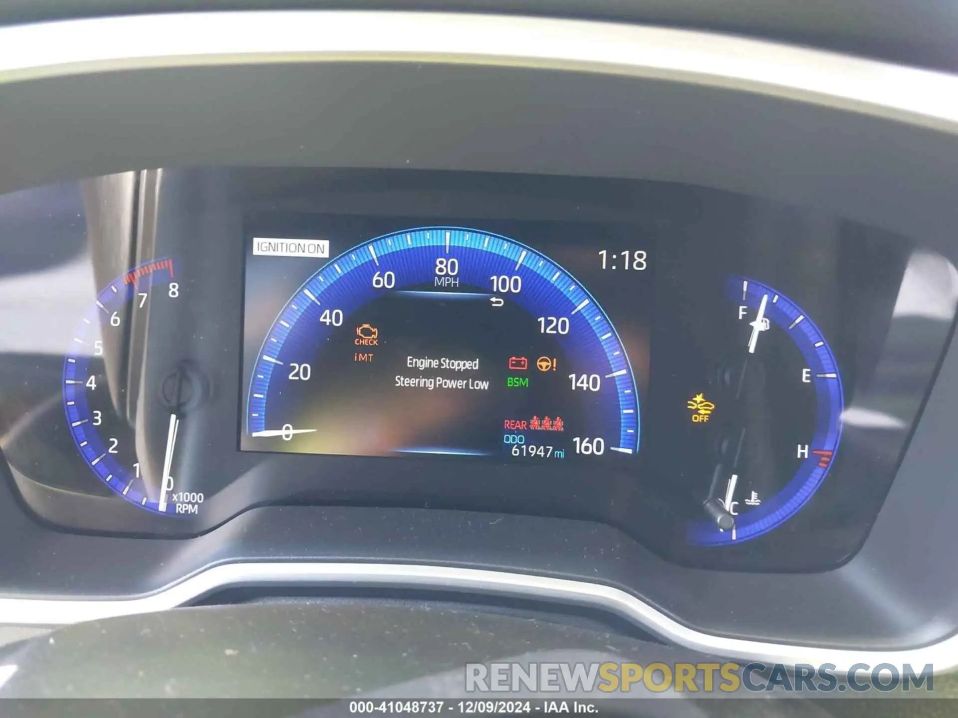 7 fotografías del automóvil dañado JTNK4RBE8K3035926 TOYOTA COROLLA 2019