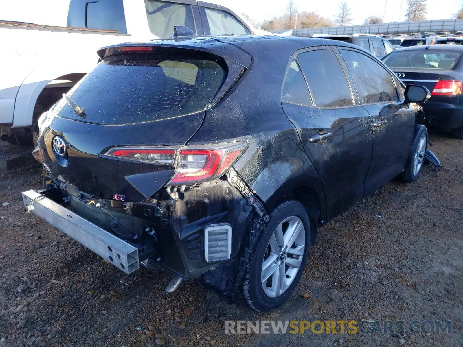 4 fotografías del automóvil dañado JTNK4RBE8K3045758 TOYOTA COROLLA 2019