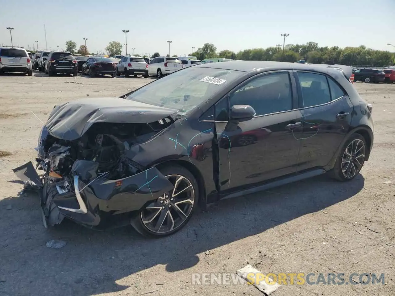 1 fotografías del automóvil dañado JTNK4RBE8K3049471 TOYOTA COROLLA 2019