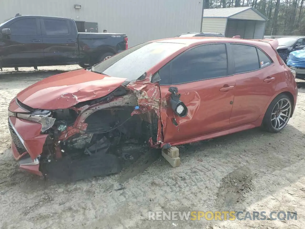 1 fotografías del automóvil dañado JTNK4RBE8K3052838 TOYOTA COROLLA 2019