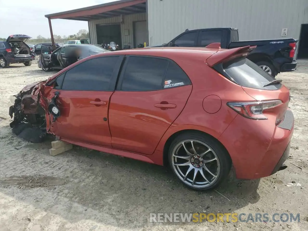 2 fotografías del automóvil dañado JTNK4RBE8K3052838 TOYOTA COROLLA 2019