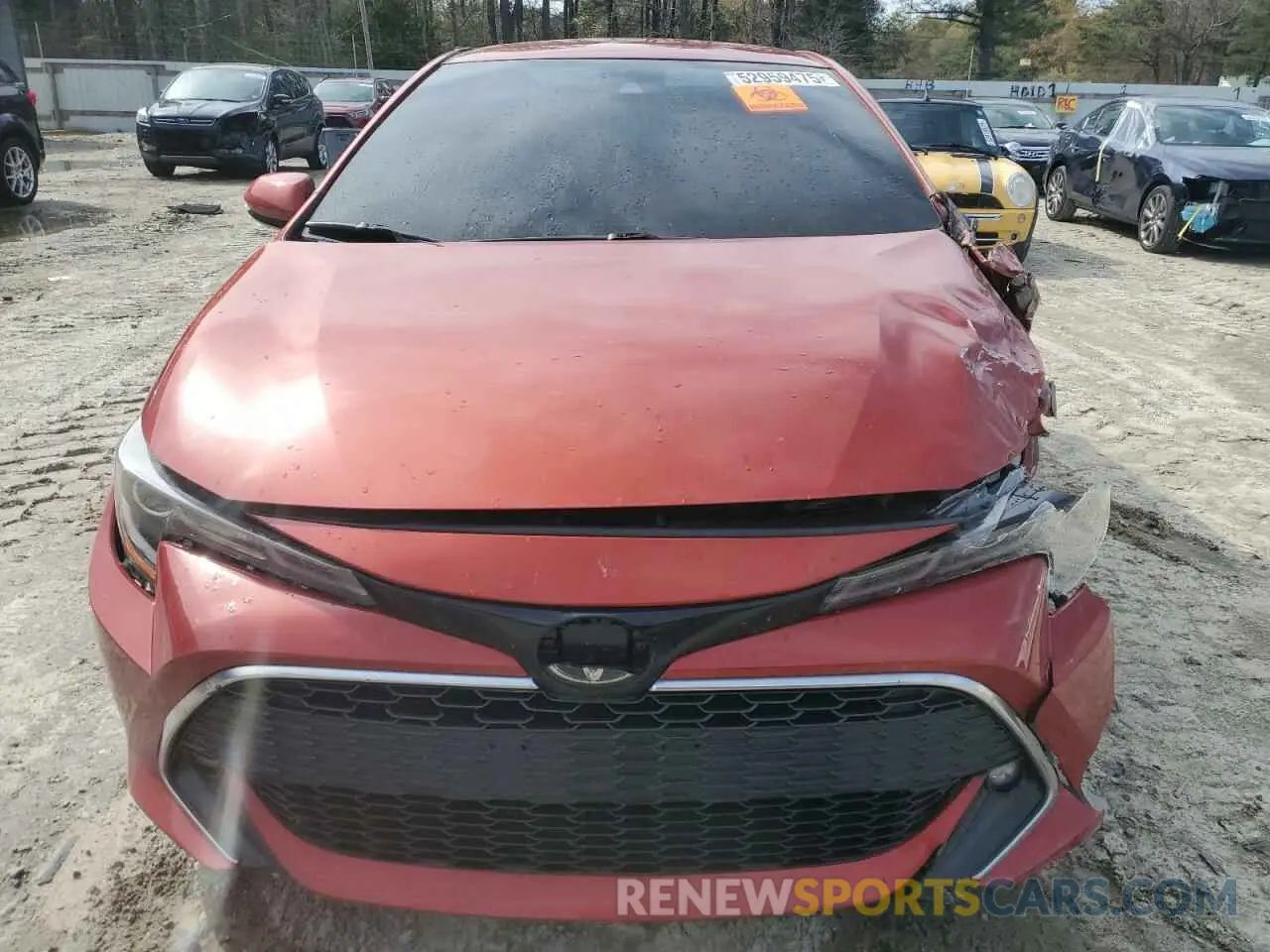 5 fotografías del automóvil dañado JTNK4RBE8K3052838 TOYOTA COROLLA 2019