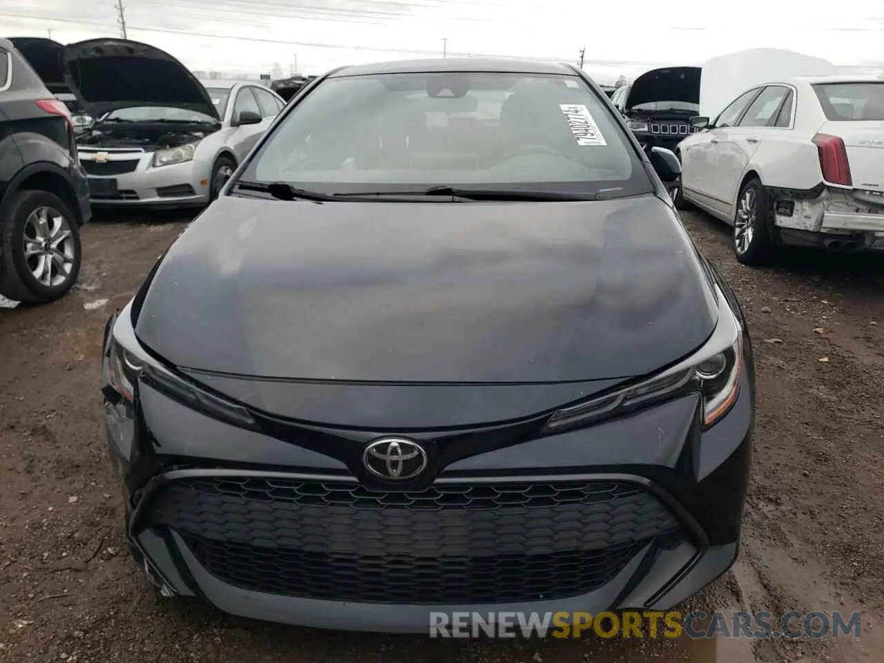 5 fotografías del automóvil dañado JTNK4RBE9K3008802 TOYOTA COROLLA 2019