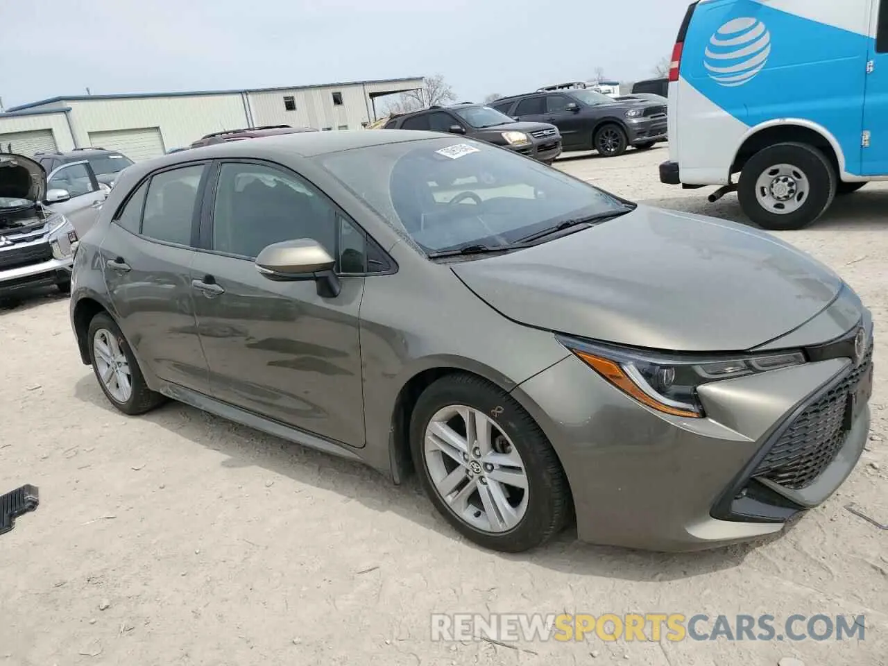 4 fotografías del automóvil dañado JTNK4RBE9K3018164 TOYOTA COROLLA 2019