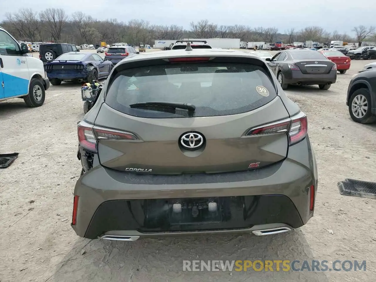 6 fotografías del automóvil dañado JTNK4RBE9K3018164 TOYOTA COROLLA 2019