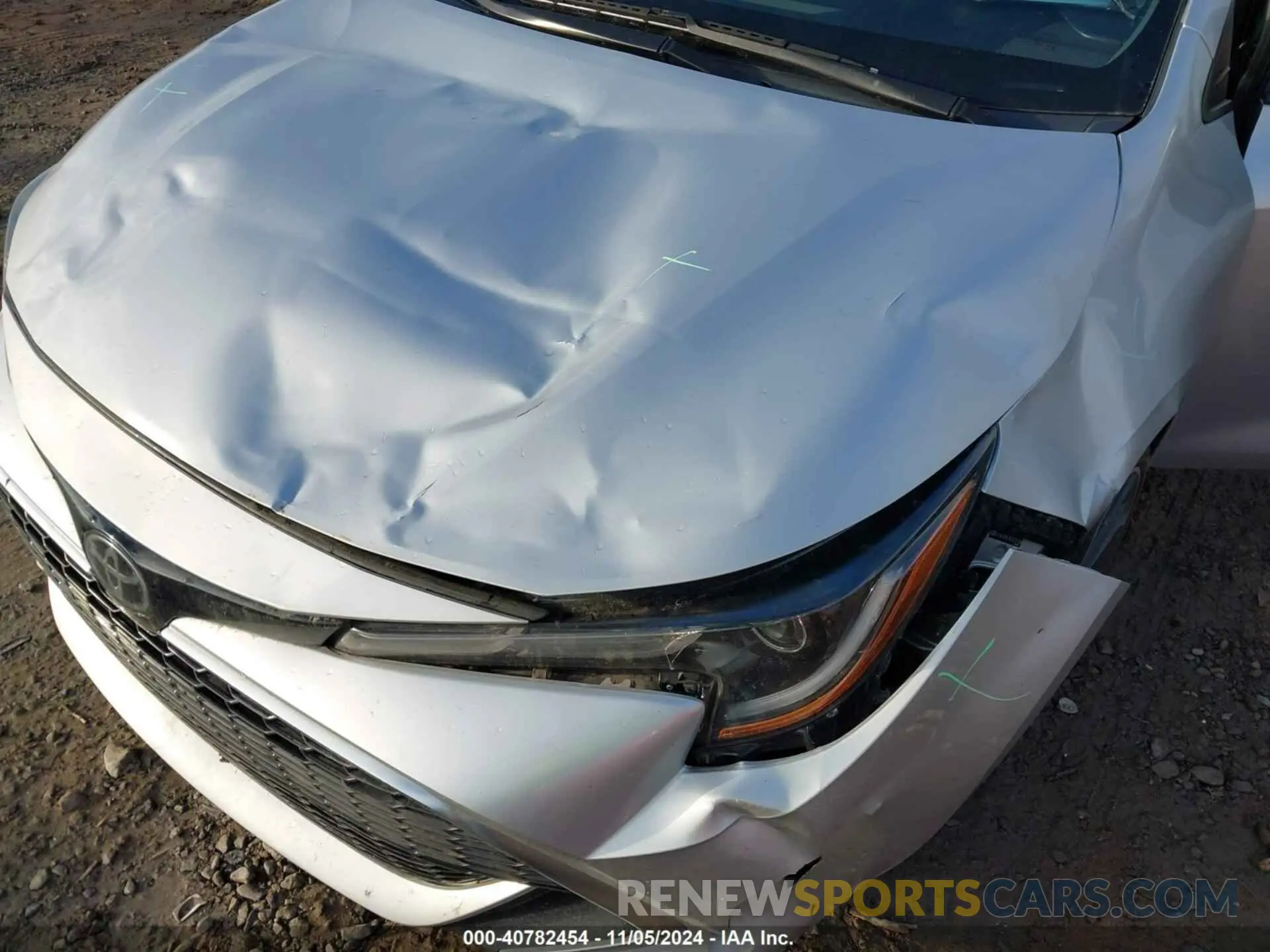 6 fotografías del automóvil dañado JTNK4RBE9K3037149 TOYOTA COROLLA 2019