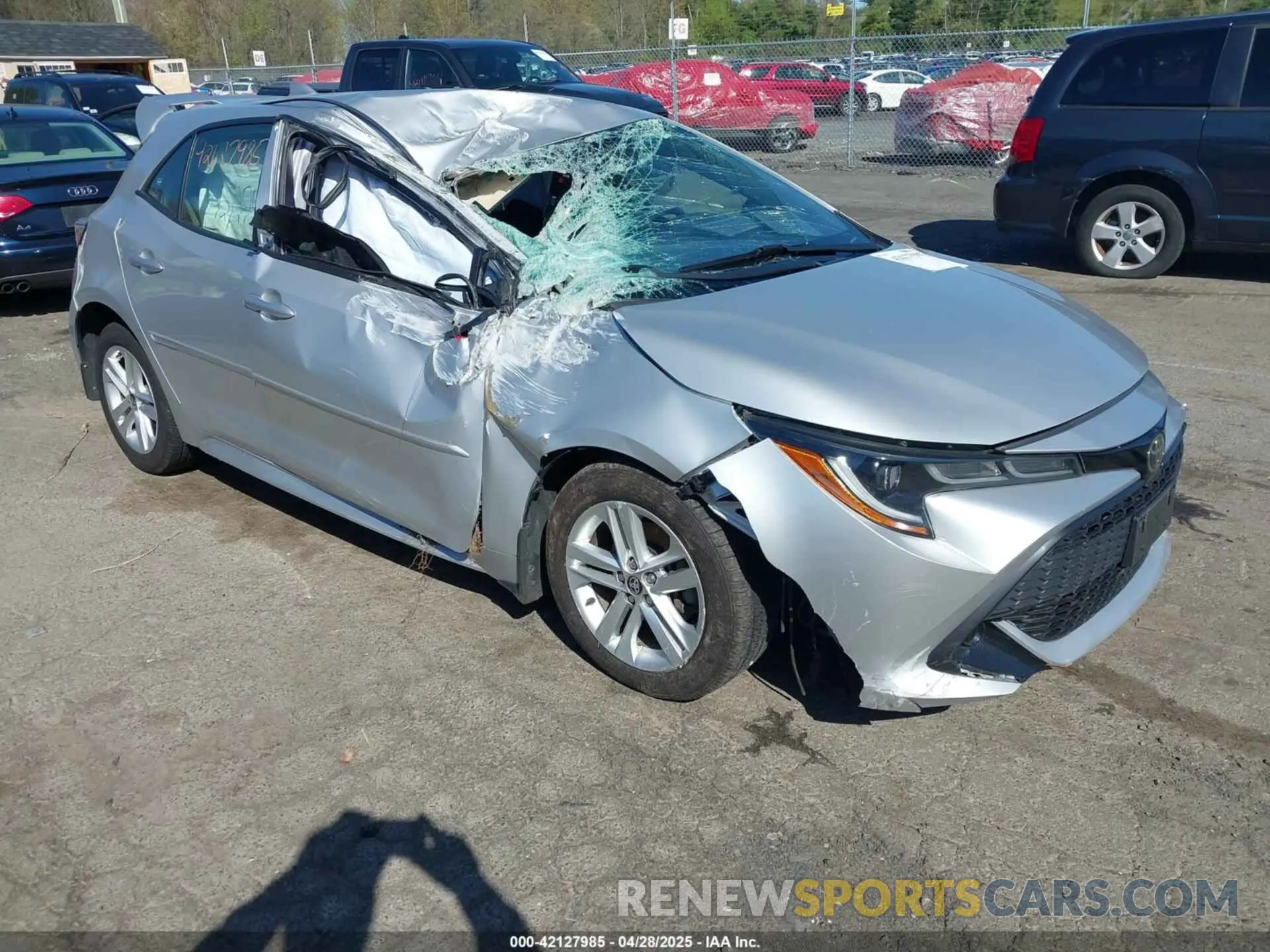 1 fotografías del automóvil dañado JTNK4RBE9K3037779 TOYOTA COROLLA 2019