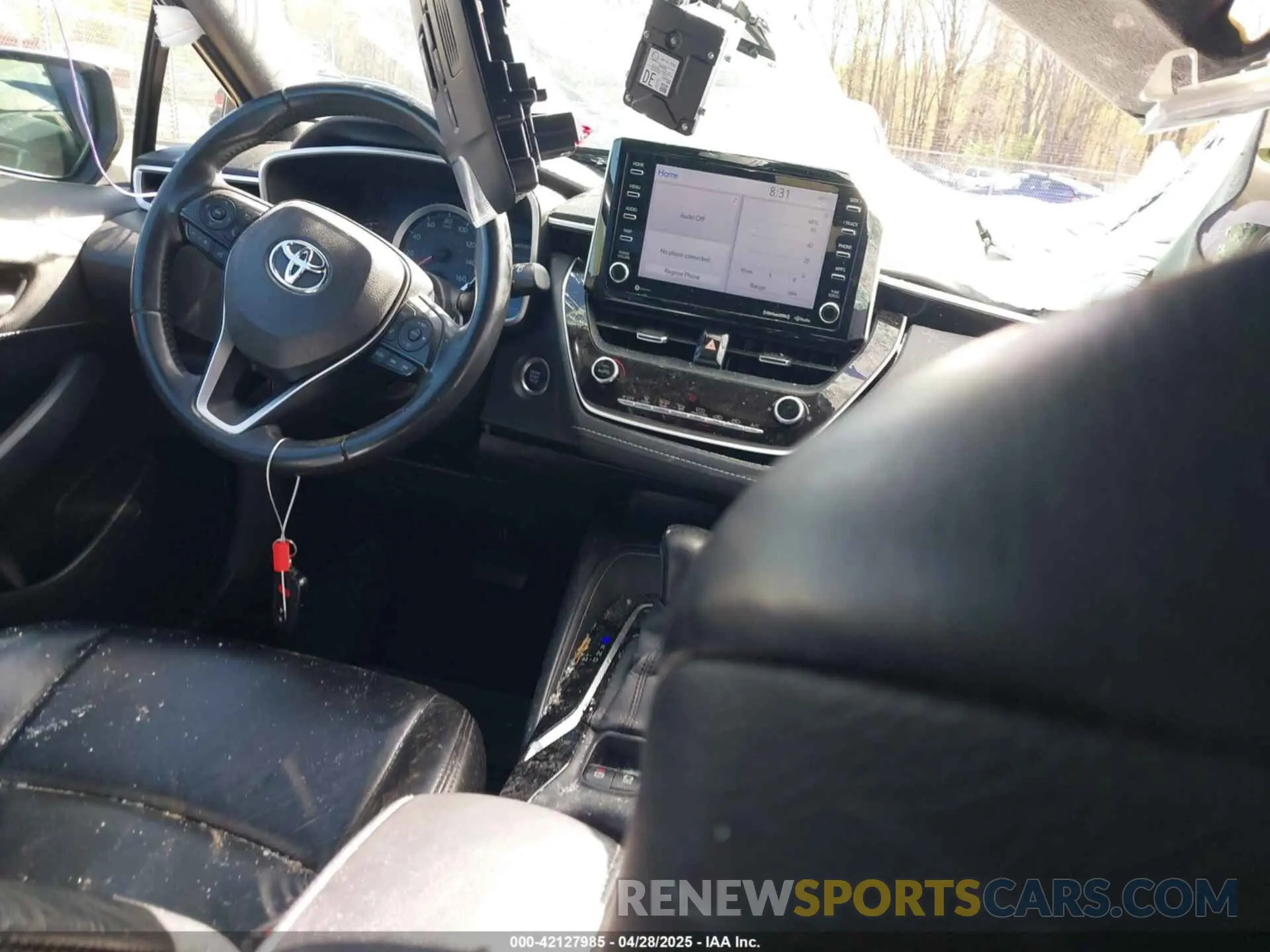 5 fotografías del automóvil dañado JTNK4RBE9K3037779 TOYOTA COROLLA 2019