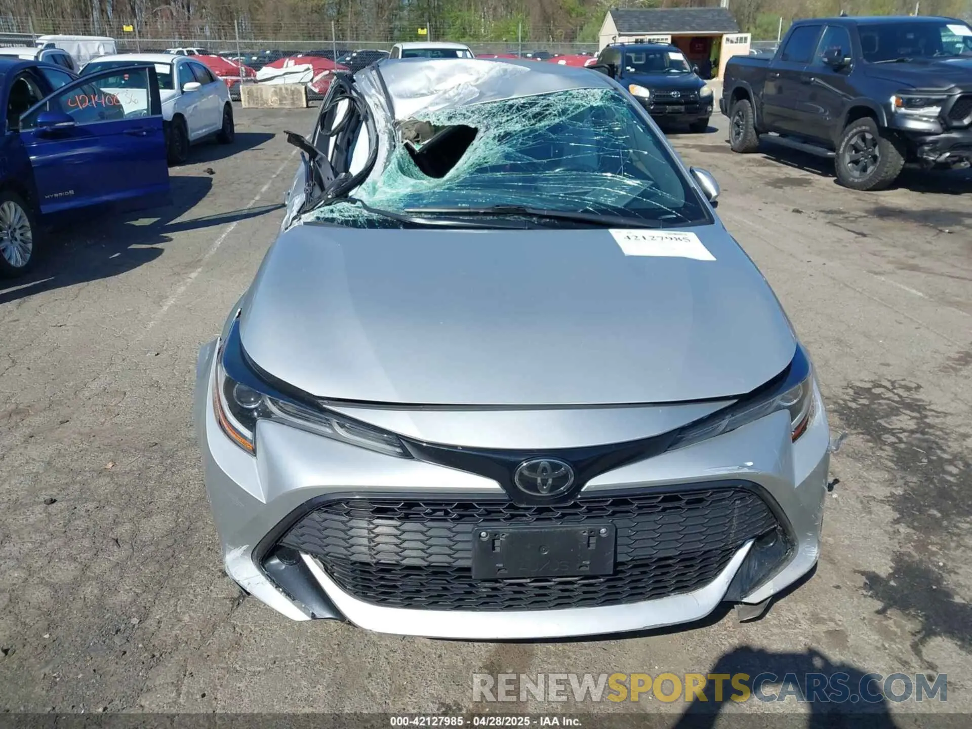 6 fotografías del automóvil dañado JTNK4RBE9K3037779 TOYOTA COROLLA 2019
