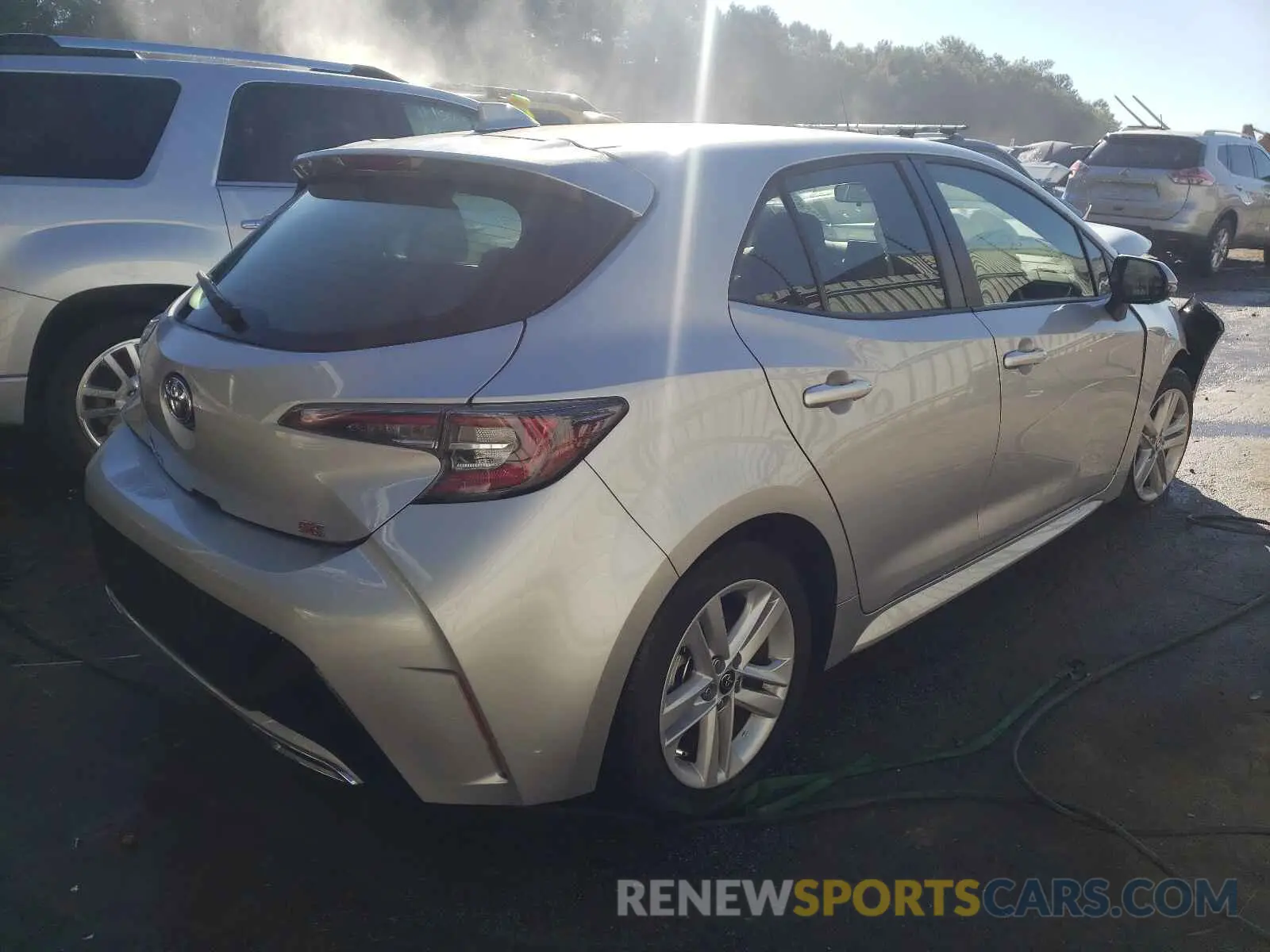 4 fotografías del automóvil dañado JTNK4RBE9K3048300 TOYOTA COROLLA 2019