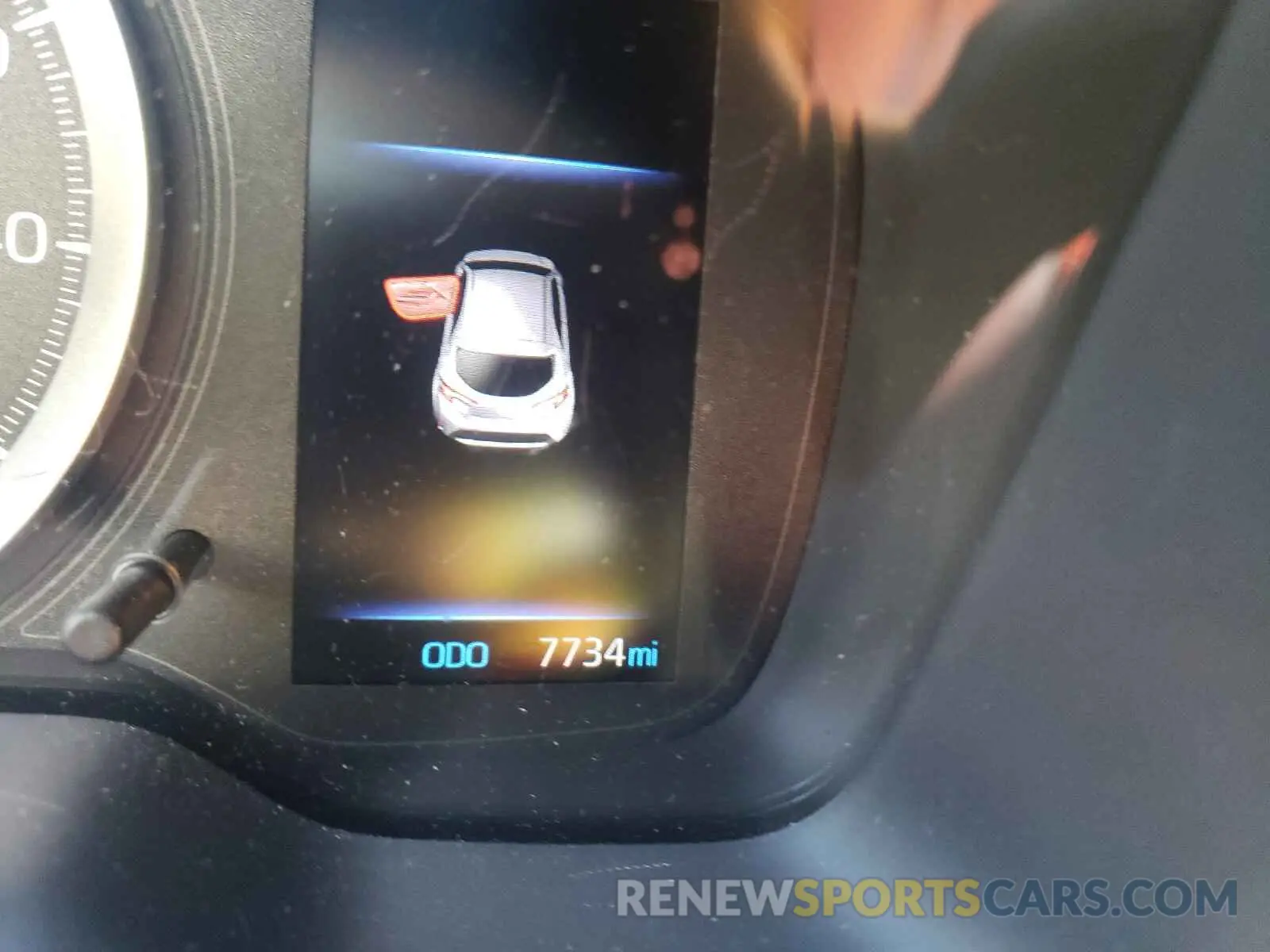 8 fotografías del automóvil dañado JTNK4RBE9K3048300 TOYOTA COROLLA 2019