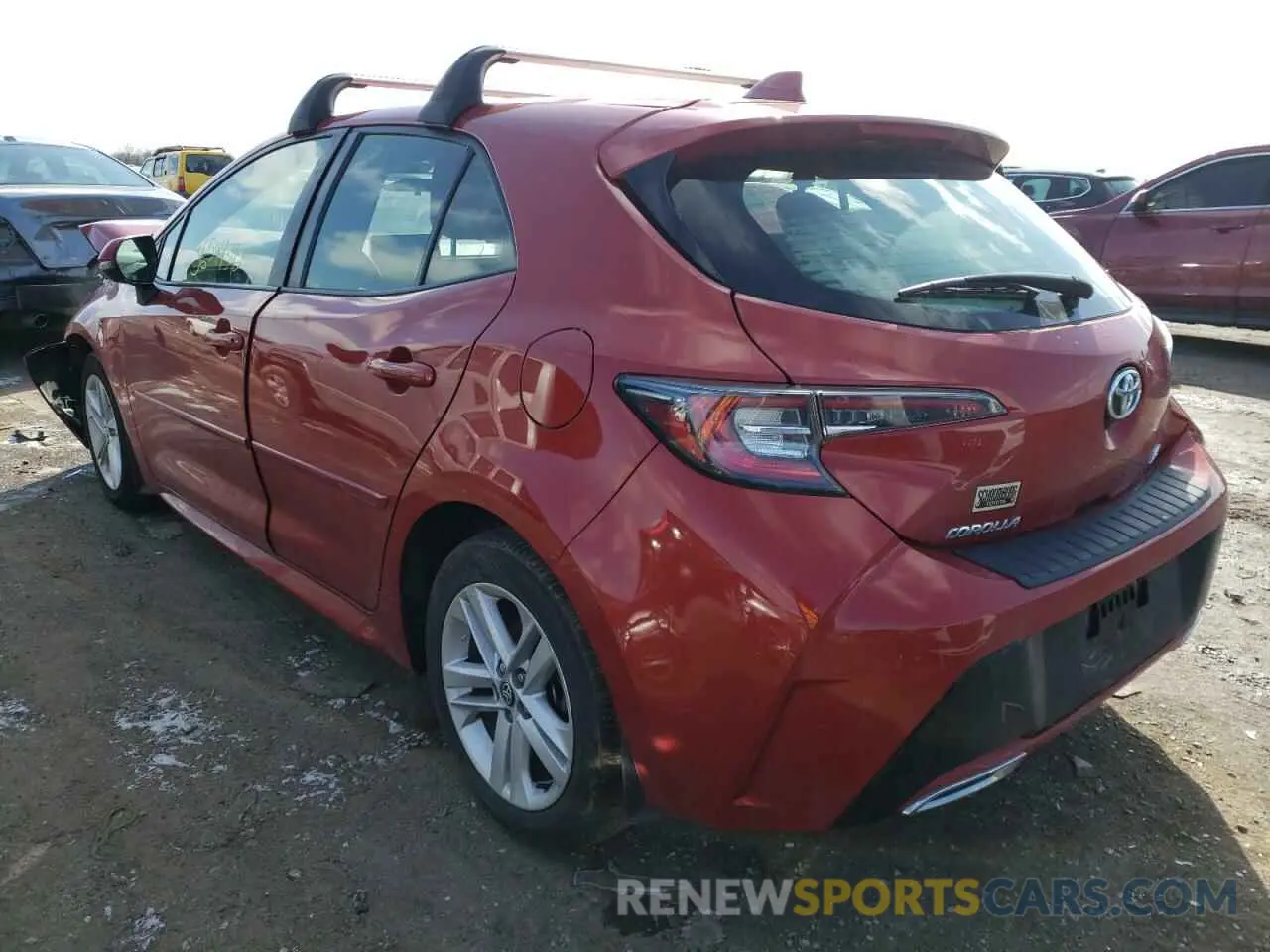 3 fotografías del automóvil dañado JTNK4RBE9K3068532 TOYOTA COROLLA 2019