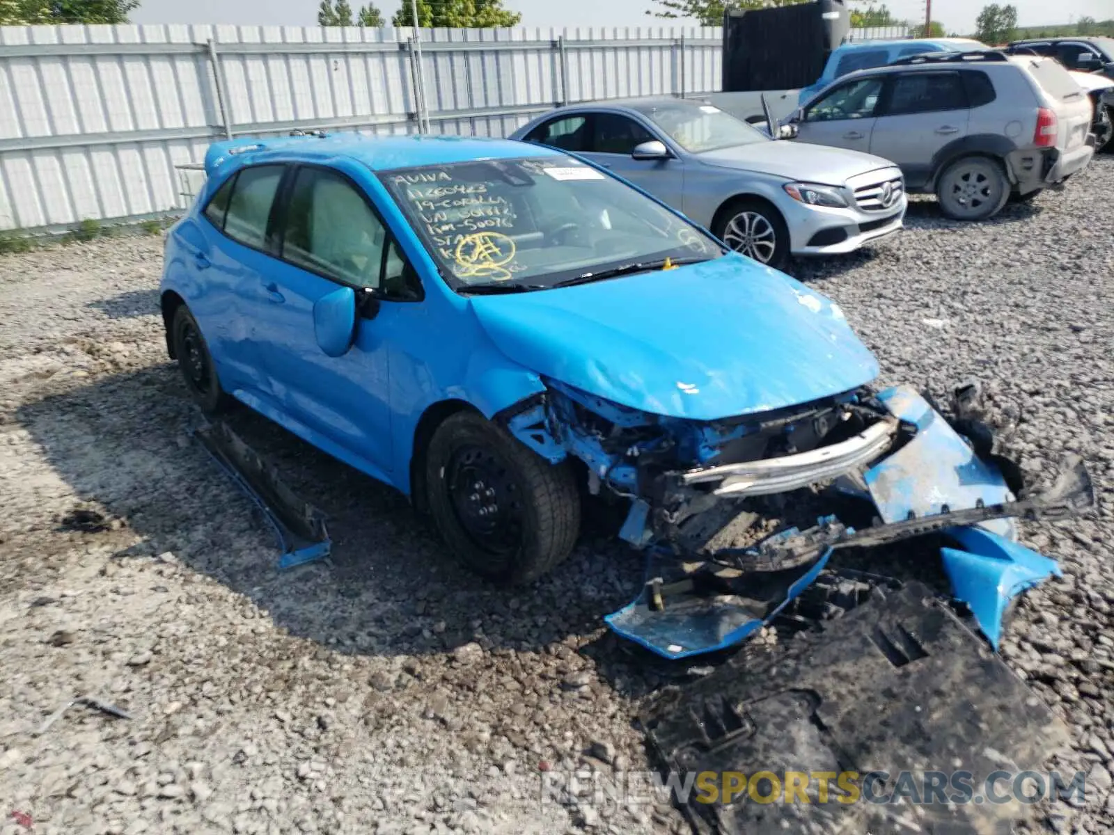 1 fotografías del automóvil dañado JTNK4RBEXK3001812 TOYOTA COROLLA 2019