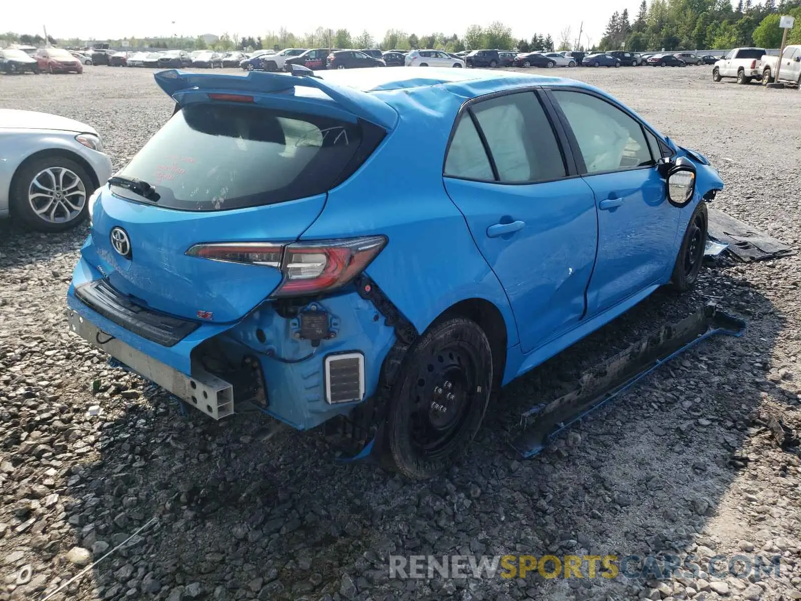 4 fotografías del automóvil dañado JTNK4RBEXK3001812 TOYOTA COROLLA 2019