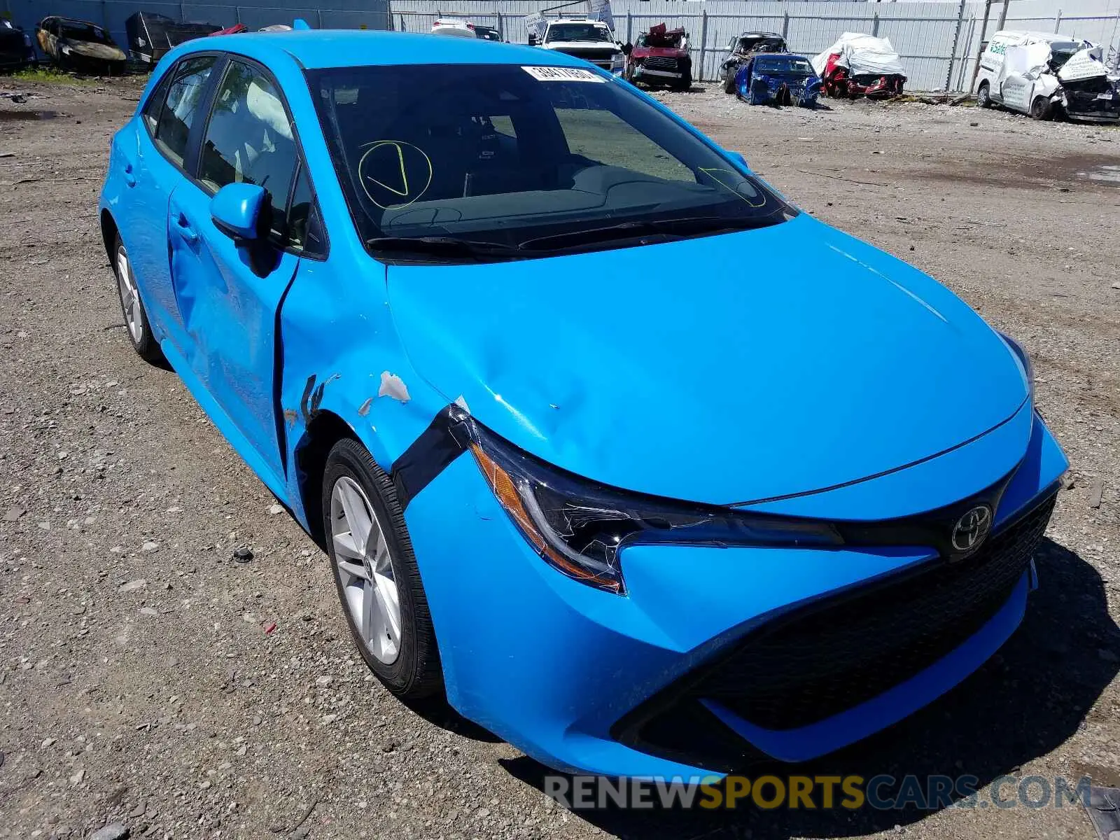 1 fotografías del automóvil dañado JTNK4RBEXK3005679 TOYOTA COROLLA 2019