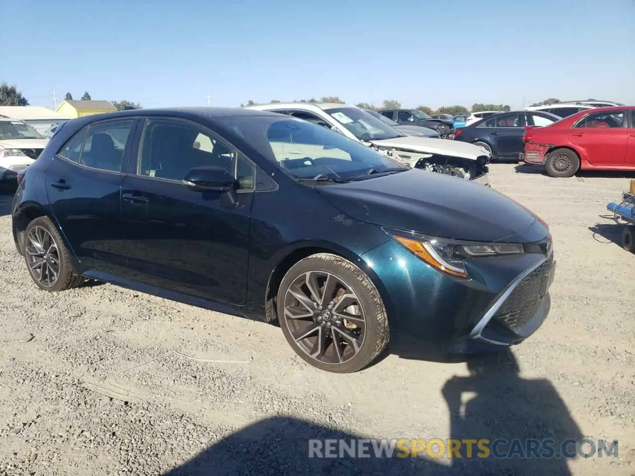 4 fotografías del automóvil dañado JTNK4RBEXK3029190 TOYOTA COROLLA 2019