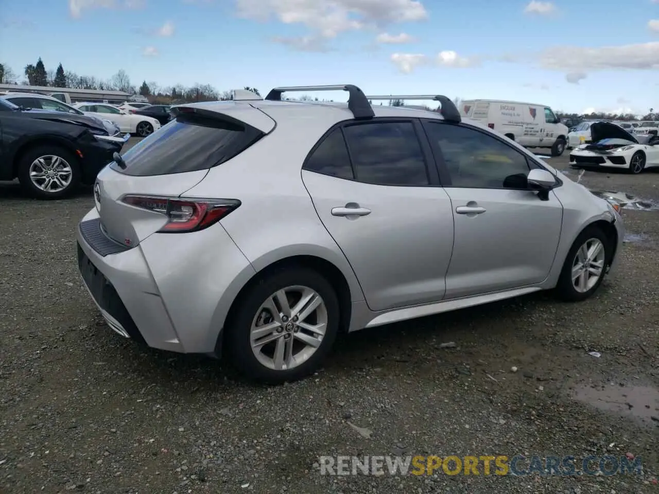 3 fotografías del automóvil dañado JTNK4RBEXK3054378 TOYOTA COROLLA 2019