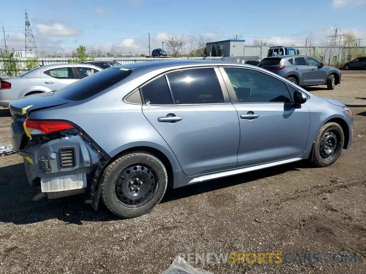 3 fotografías del automóvil dañado 5YFBPRBE1LP117629 TOYOTA COROLLA 2020