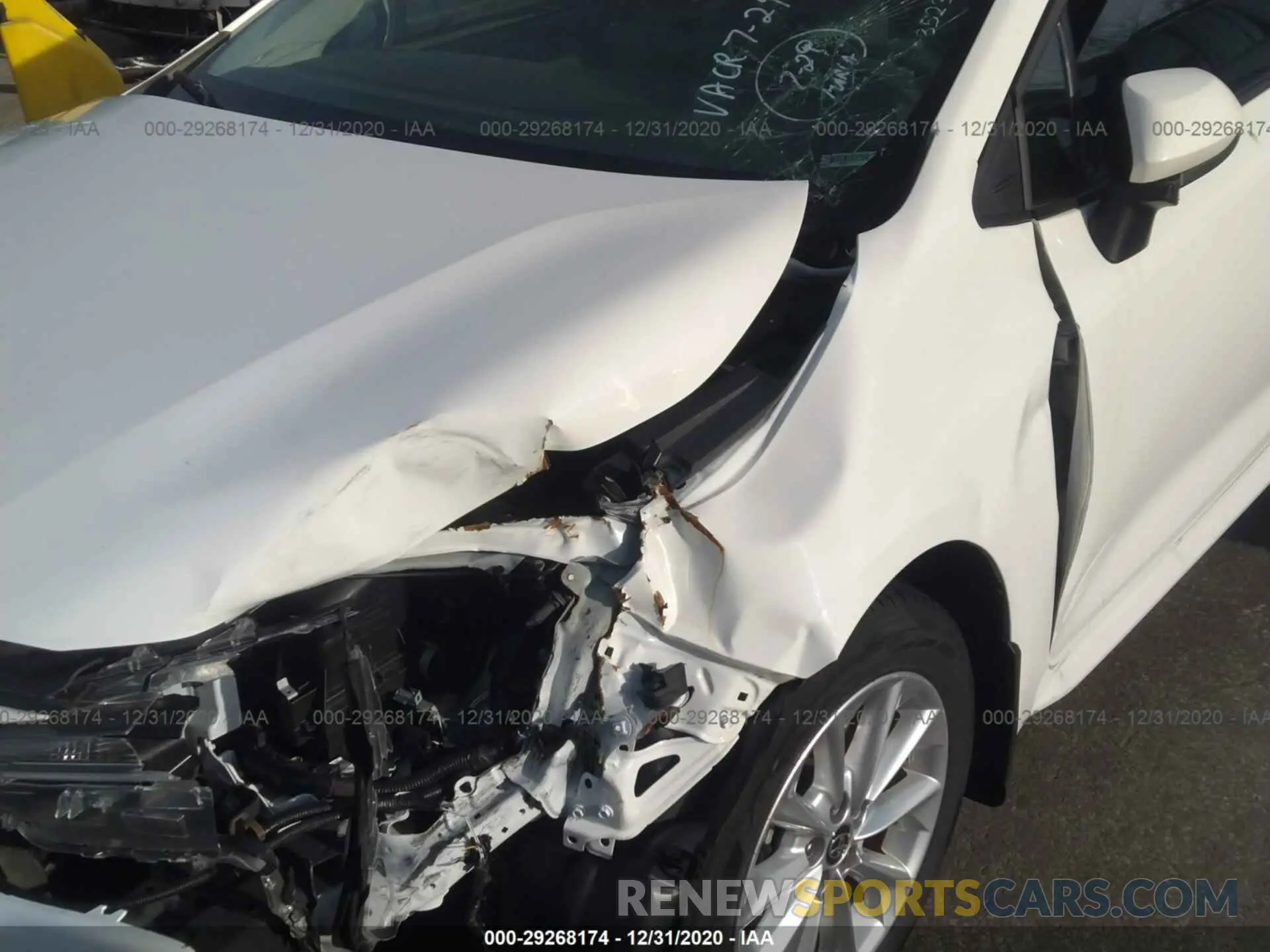 6 fotografías del automóvil dañado 5YFBPRBE8LP019892 TOYOTA COROLLA 2020