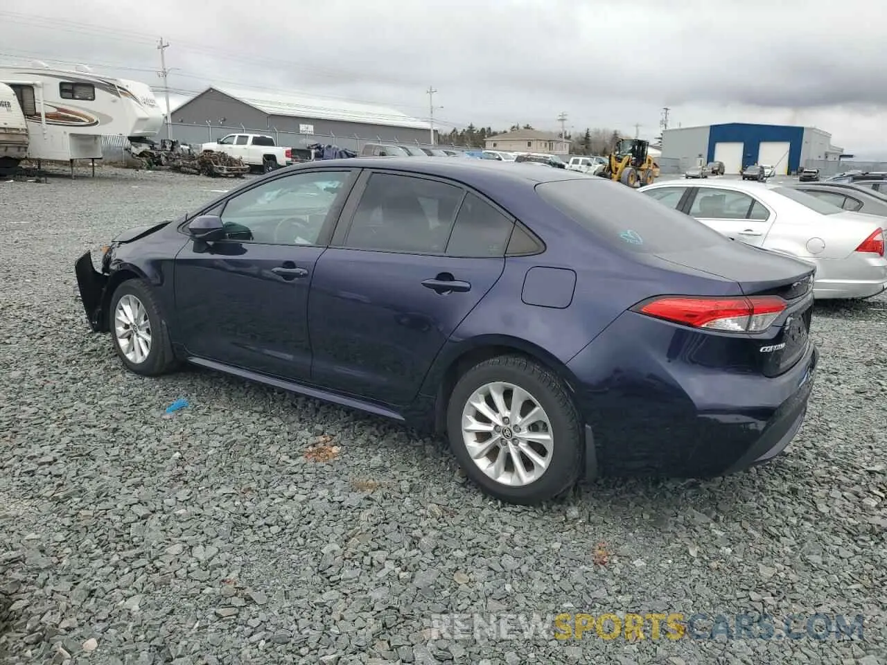 2 fotografías del automóvil dañado 5YFBPRBEXLP039724 TOYOTA COROLLA 2020