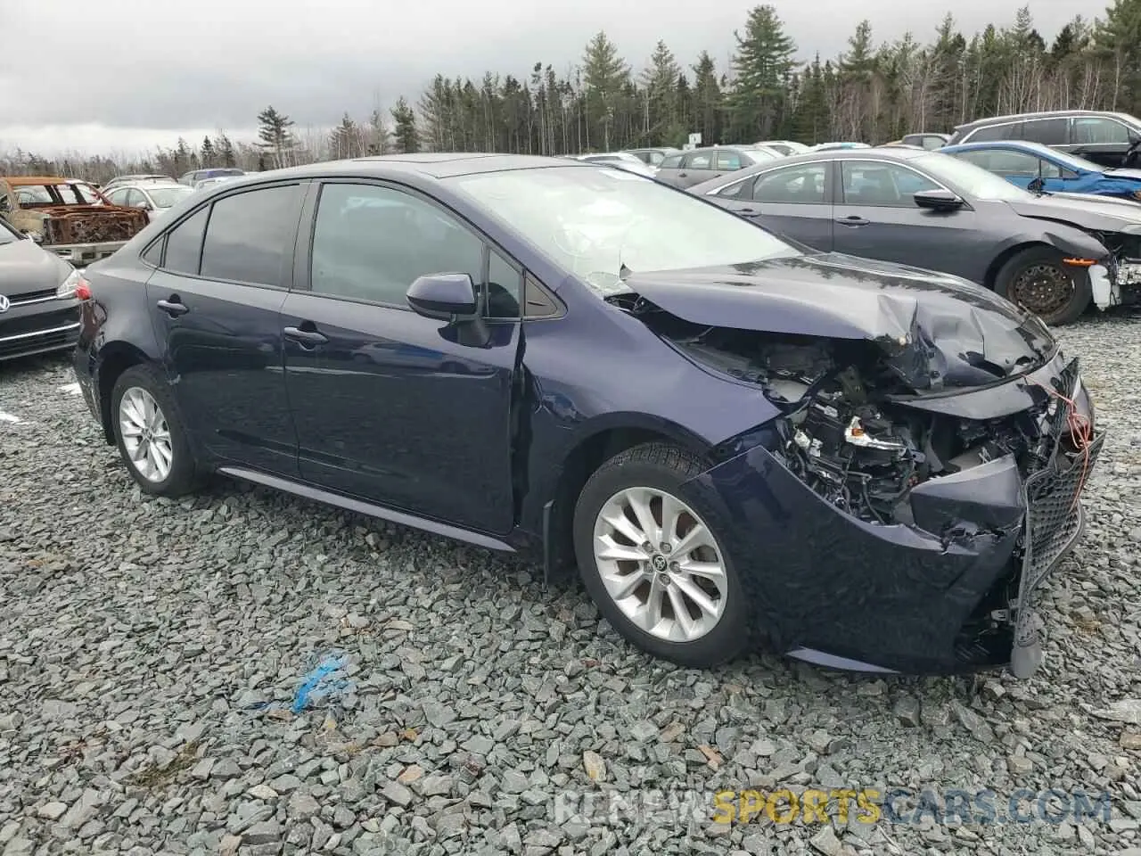 4 fotografías del automóvil dañado 5YFBPRBEXLP039724 TOYOTA COROLLA 2020