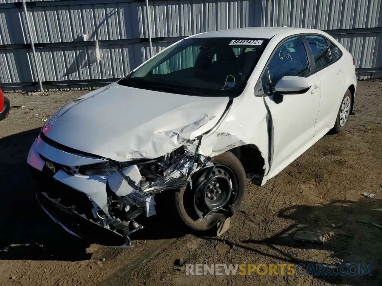 2 fotografías del automóvil dañado 5YFDPRAE3LP098088 TOYOTA COROLLA 2020