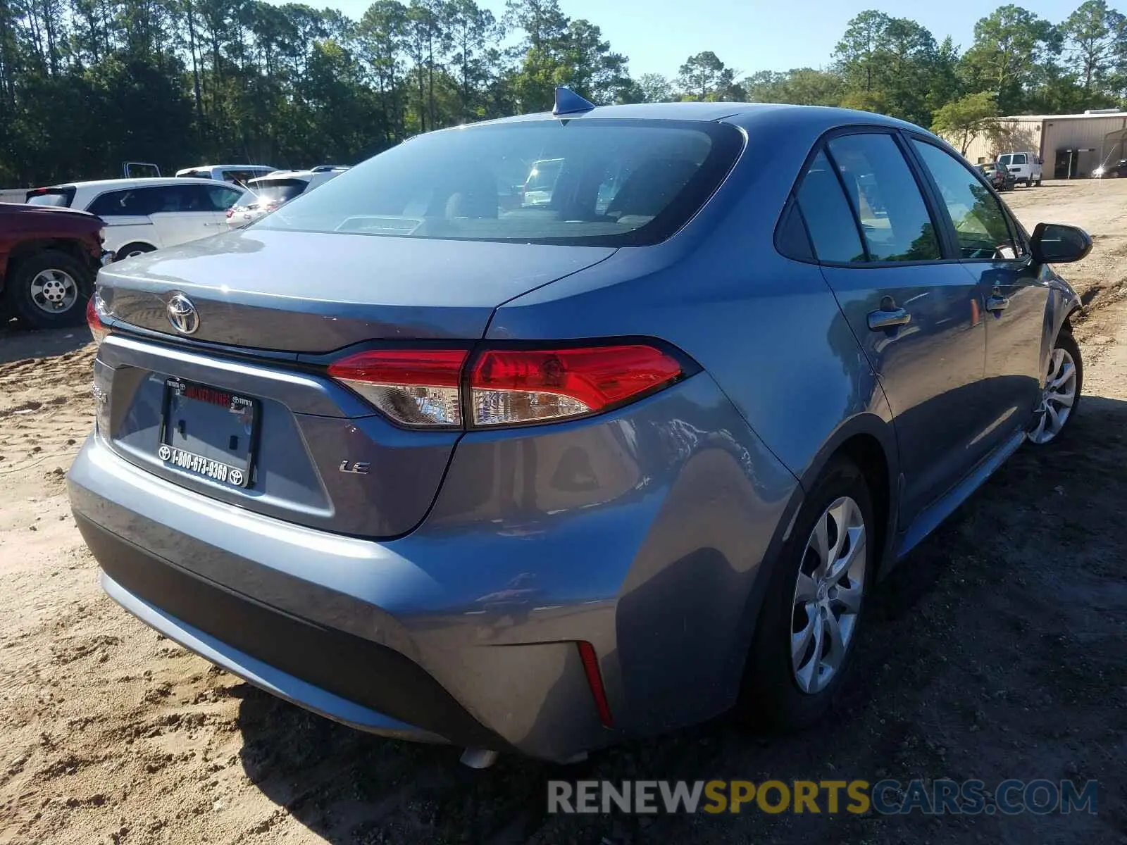 4 fotografías del automóvil dañado 5YFEPRAE0LP022025 TOYOTA COROLLA 2020