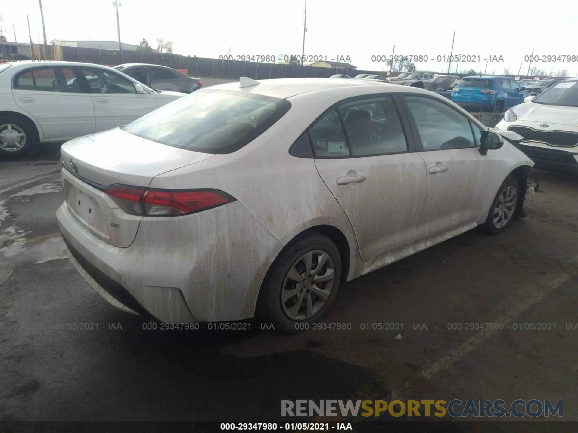 4 fotografías del automóvil dañado 5YFEPRAE0LP028276 TOYOTA COROLLA 2020
