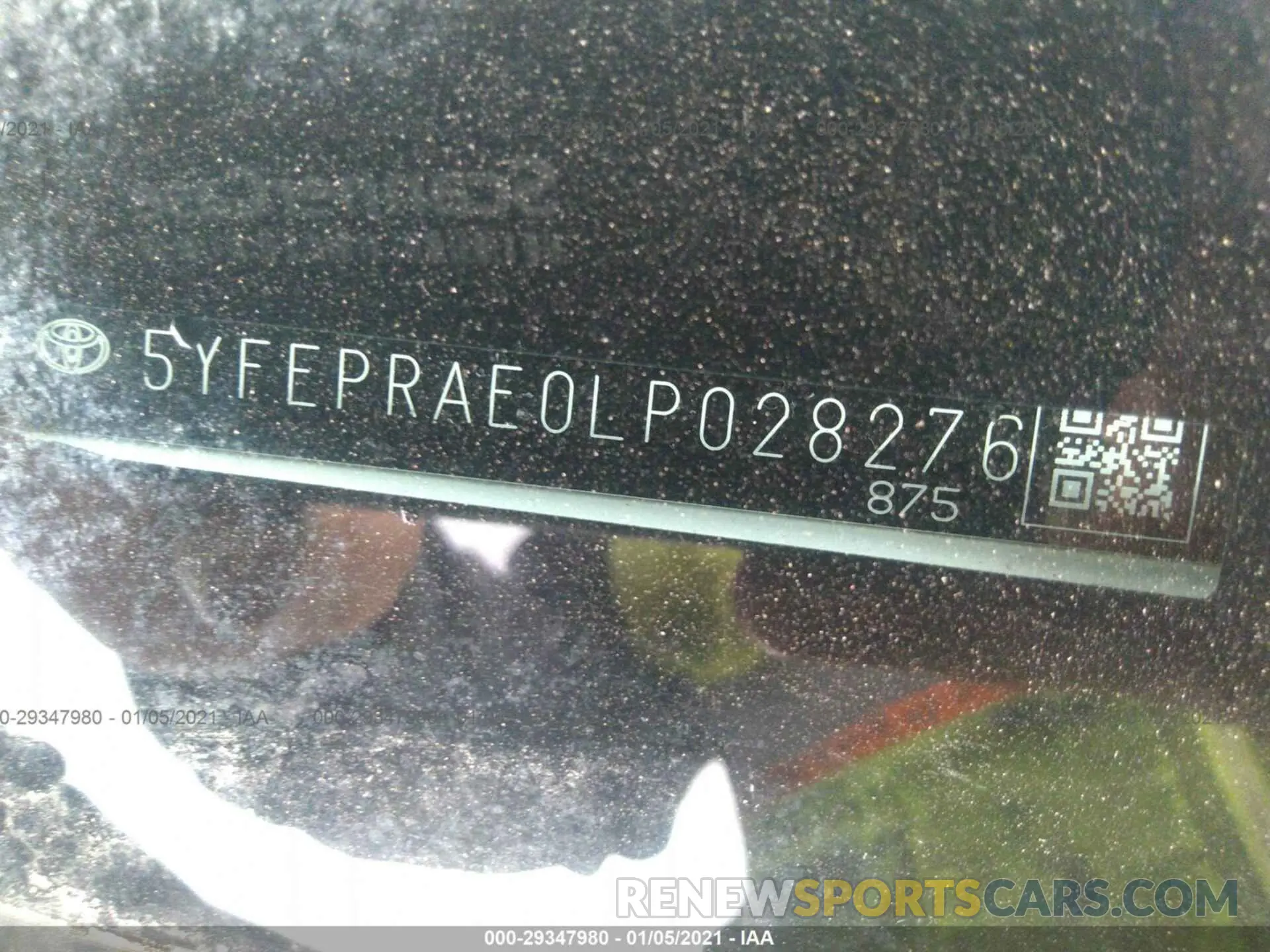 9 fotografías del automóvil dañado 5YFEPRAE0LP028276 TOYOTA COROLLA 2020