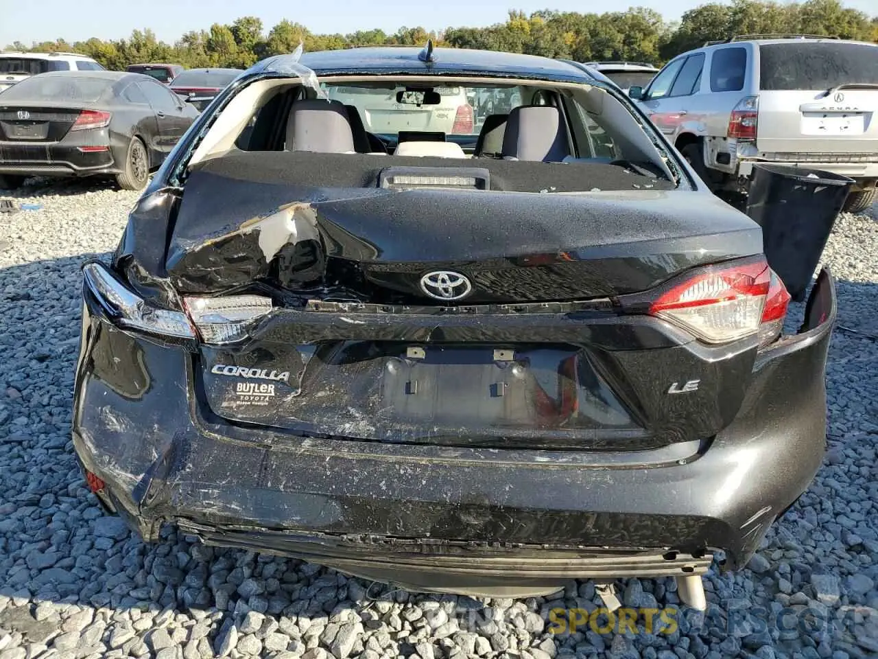 6 fotografías del automóvil dañado 5YFEPRAE0LP034787 TOYOTA COROLLA 2020
