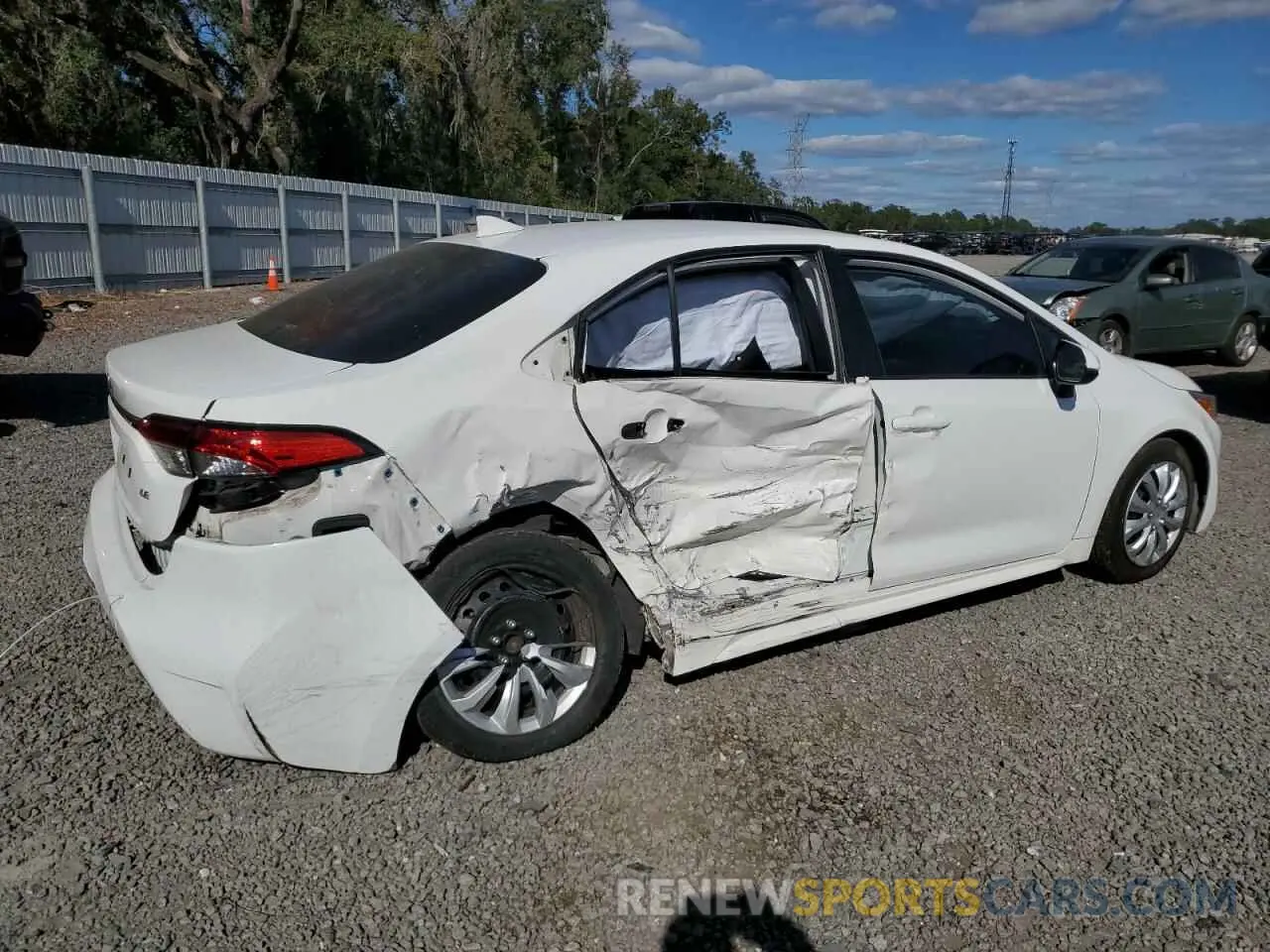 3 fotografías del automóvil dañado 5YFEPRAE0LP046163 TOYOTA COROLLA 2020
