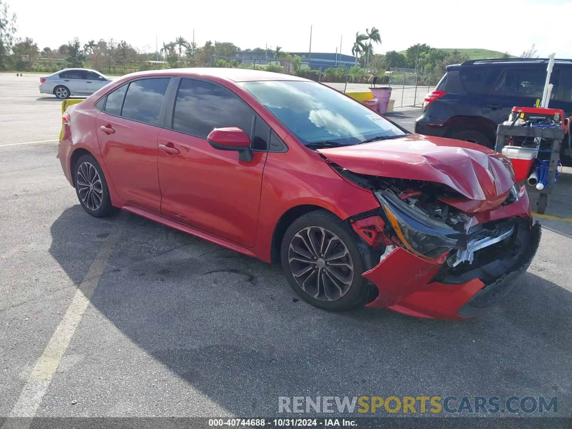 1 fotografías del automóvil dañado 5YFEPRAE0LP053839 TOYOTA COROLLA 2020