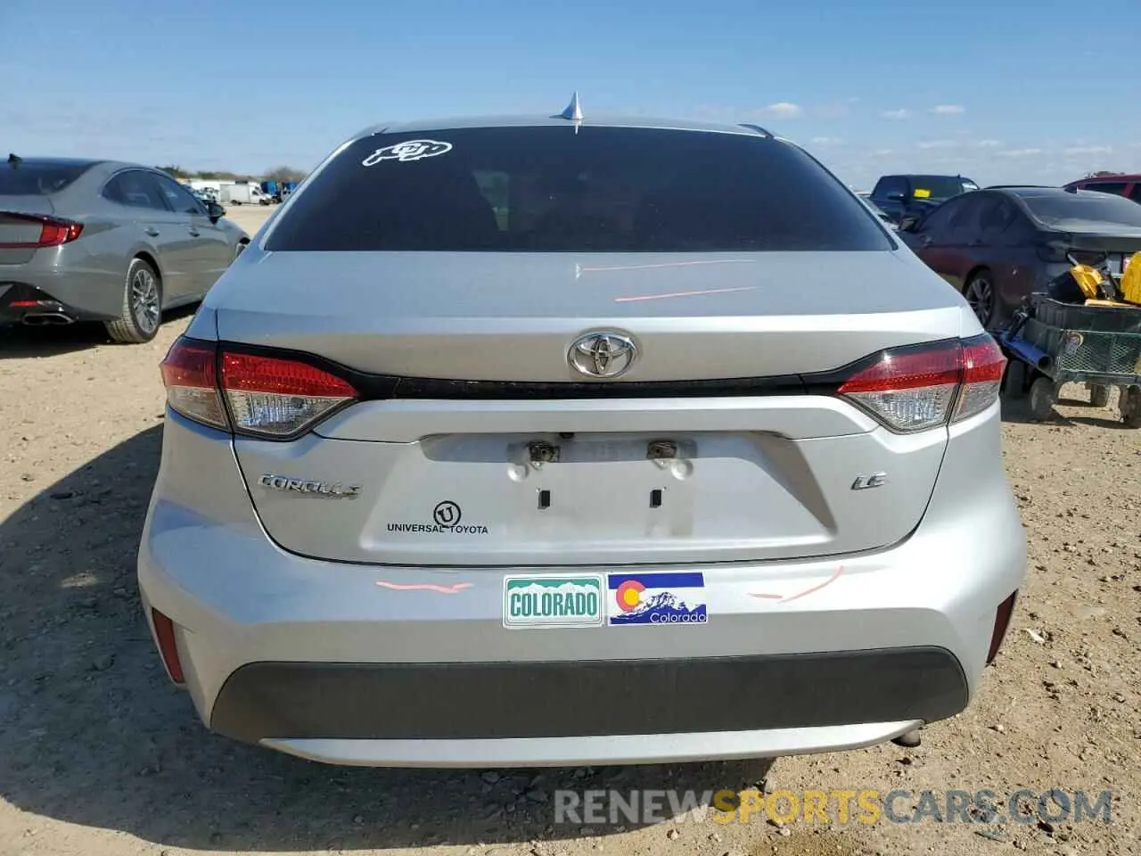 6 fotografías del automóvil dañado 5YFEPRAE0LP062198 TOYOTA COROLLA 2020