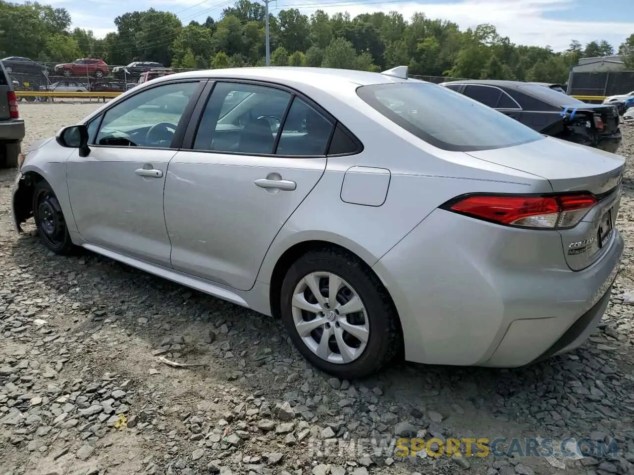 2 fotografías del automóvil dañado 5YFEPRAE0LP064923 TOYOTA COROLLA 2020