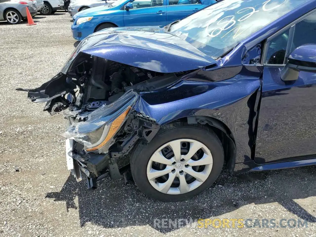 9 fotografías del automóvil dañado 5YFEPRAE0LP066820 TOYOTA COROLLA 2020