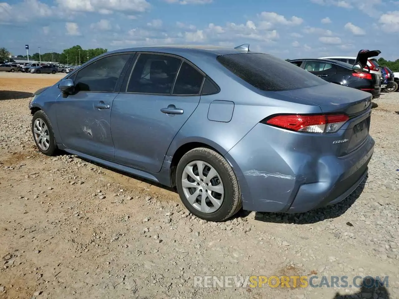 2 fotografías del automóvil dañado 5YFEPRAE0LP086162 TOYOTA COROLLA 2020