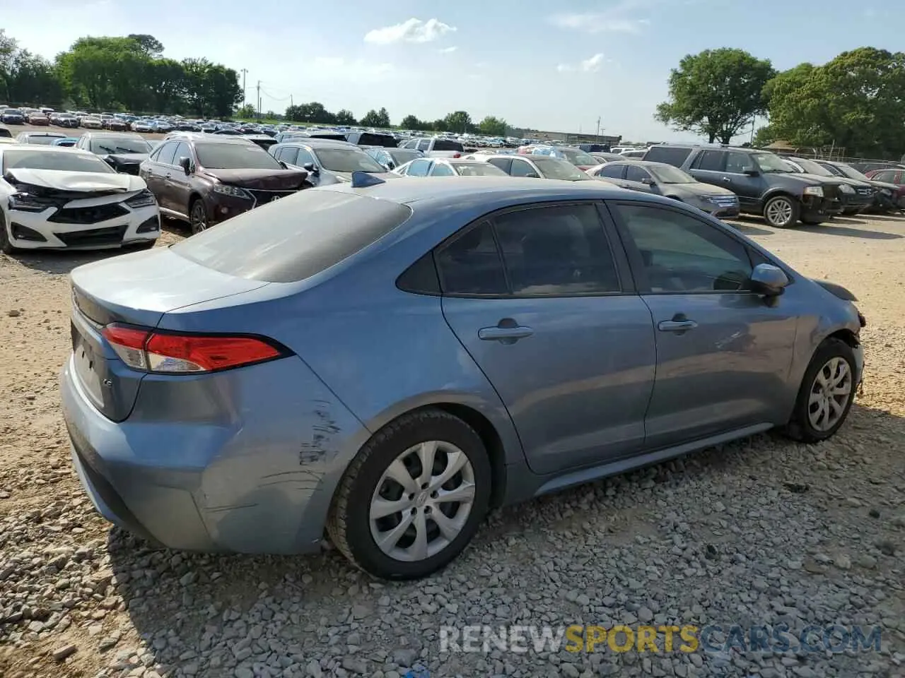 3 fotografías del automóvil dañado 5YFEPRAE0LP086162 TOYOTA COROLLA 2020