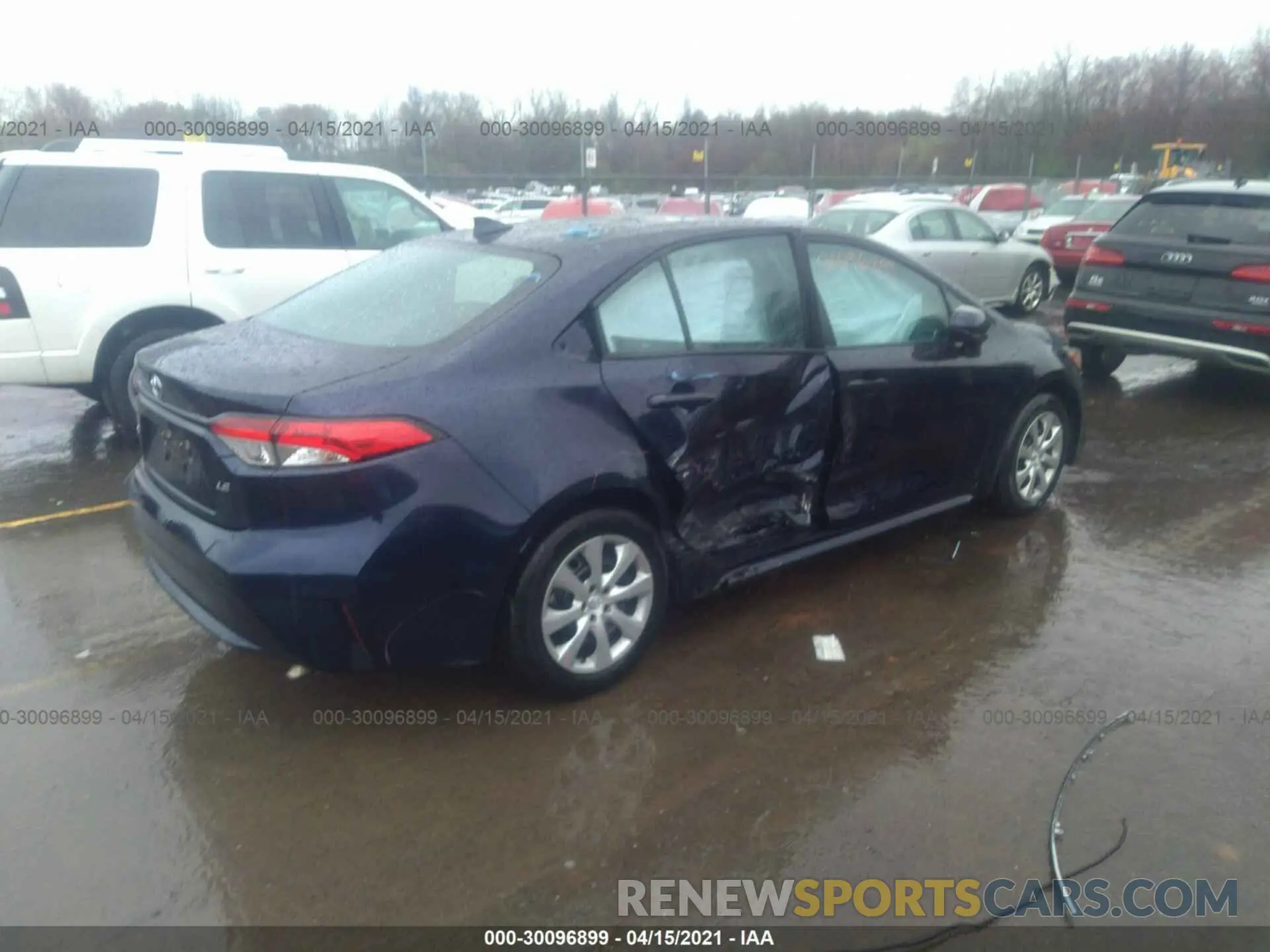 4 fotografías del automóvil dañado 5YFEPRAE0LP091491 TOYOTA COROLLA 2020