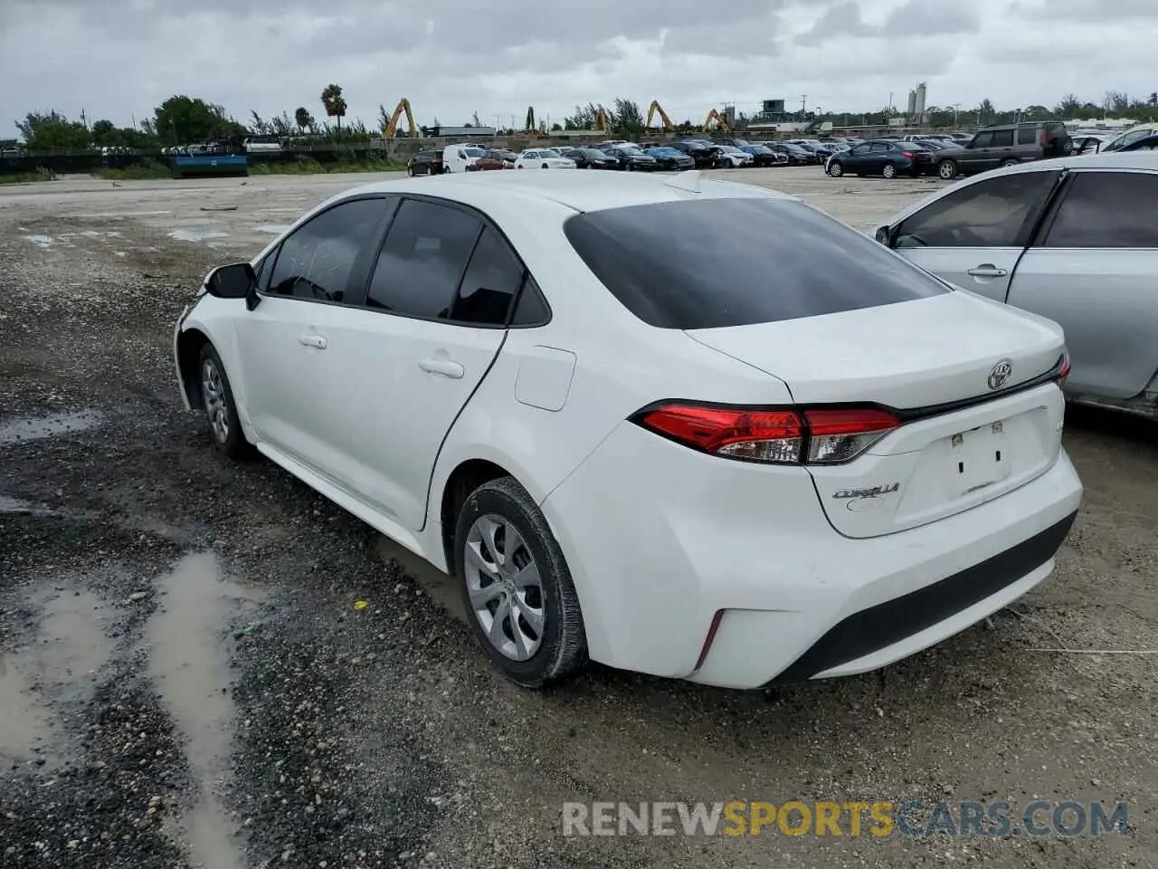 3 fotografías del automóvil dañado 5YFEPRAE0LP112615 TOYOTA COROLLA 2020