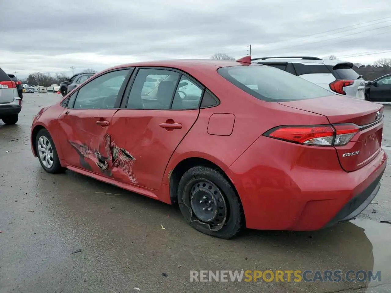 2 fotografías del automóvil dañado 5YFEPRAE0LP124893 TOYOTA COROLLA 2020