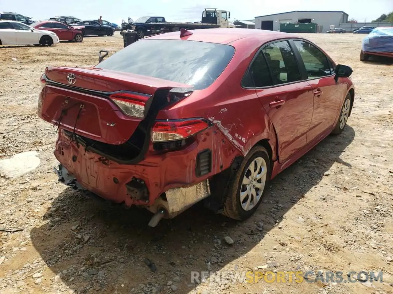 4 fotografías del automóvil dañado 5YFEPRAE0LP133819 TOYOTA COROLLA 2020