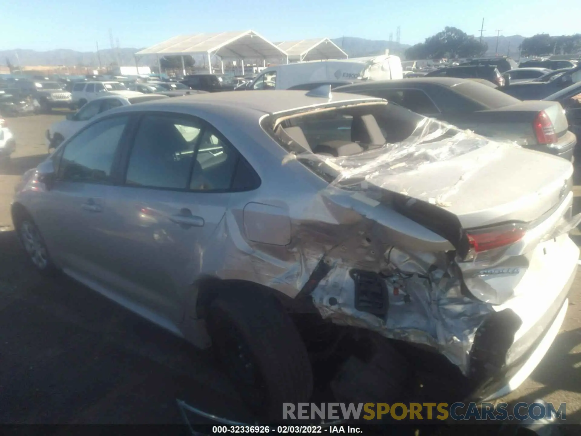 3 fotografías del automóvil dañado 5YFEPRAE1LP030554 TOYOTA COROLLA 2020