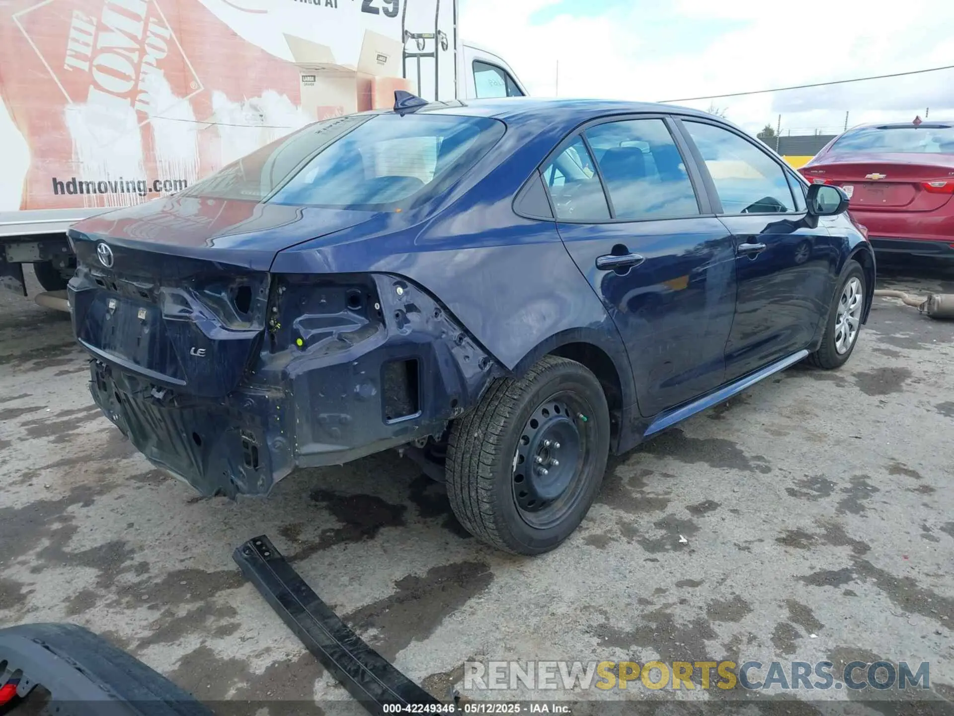 4 fotografías del automóvil dañado 5YFEPRAE1LP040405 TOYOTA COROLLA 2020